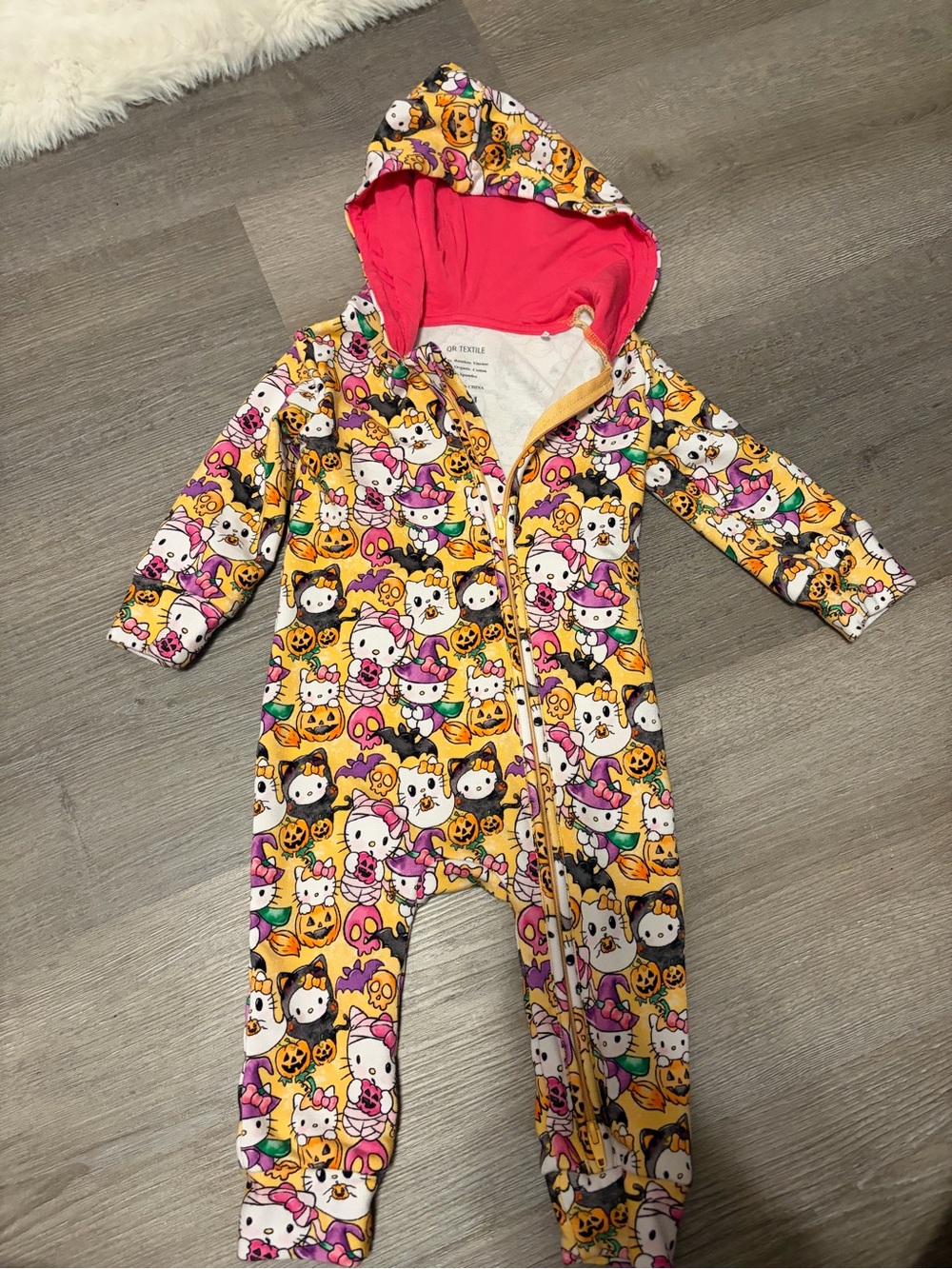 Hello kitty baby girls Halloween bamboo romper